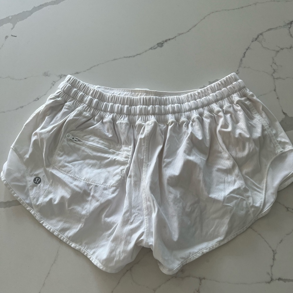 Lululemon athletica Hotty Hot Low-Rise white Nylon/Elastane shorts size 10